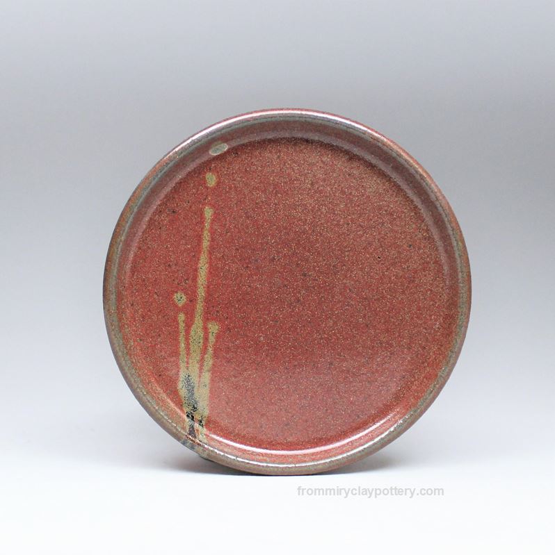Rustic Red hand-thrown stoneware Coaster Single
