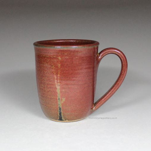 Rustic Red hand-thrown stoneware Curve Mug