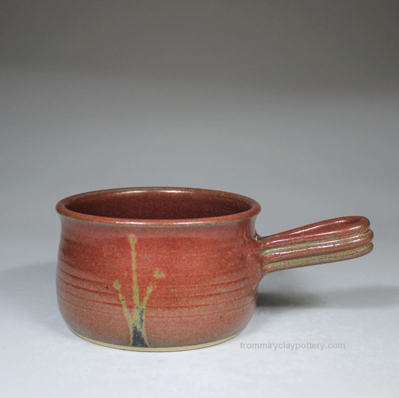 Rustic Red hand-thrown stoneware Soup Crock