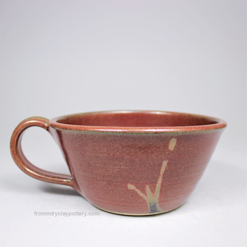 Rustic Red hand-thrown stoneware Soup Cup