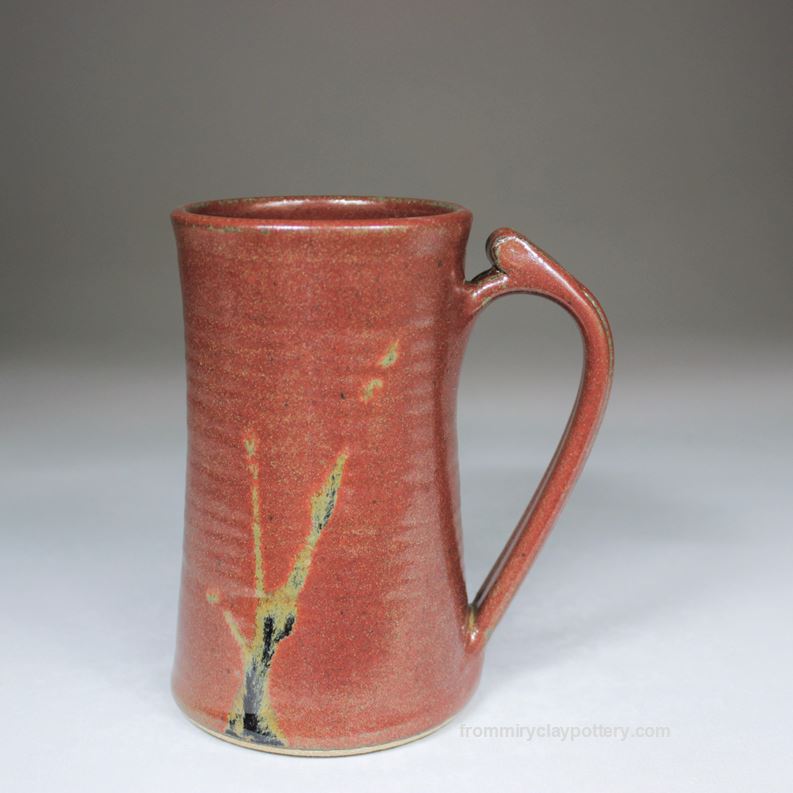 Rustic Red hand-thrown stoneware Tall Slender Mug