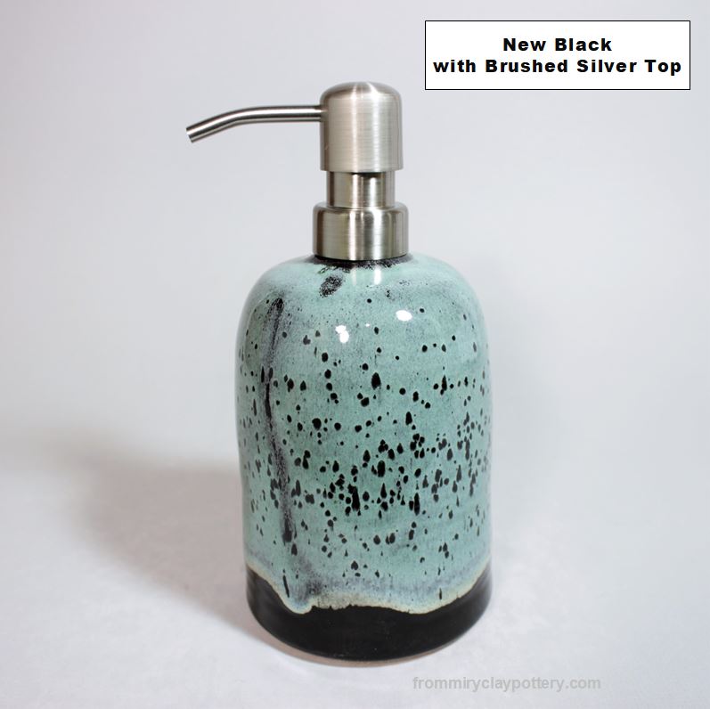 Handmade Pottery Soap Dispenser with pump