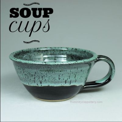Handmade Pottery Soup Cup Stoneware pottery Soup Cup