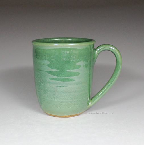 Spring Green wheel-thrown stoneware Curve Mug
