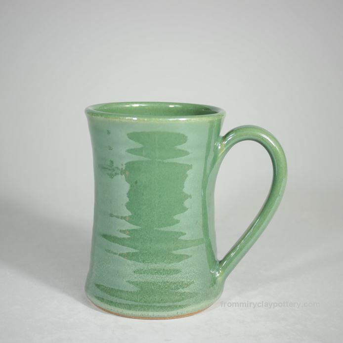 Handmade Pottery Coffee Mug in Spring Green glaze color Stoneware Coffee Mug