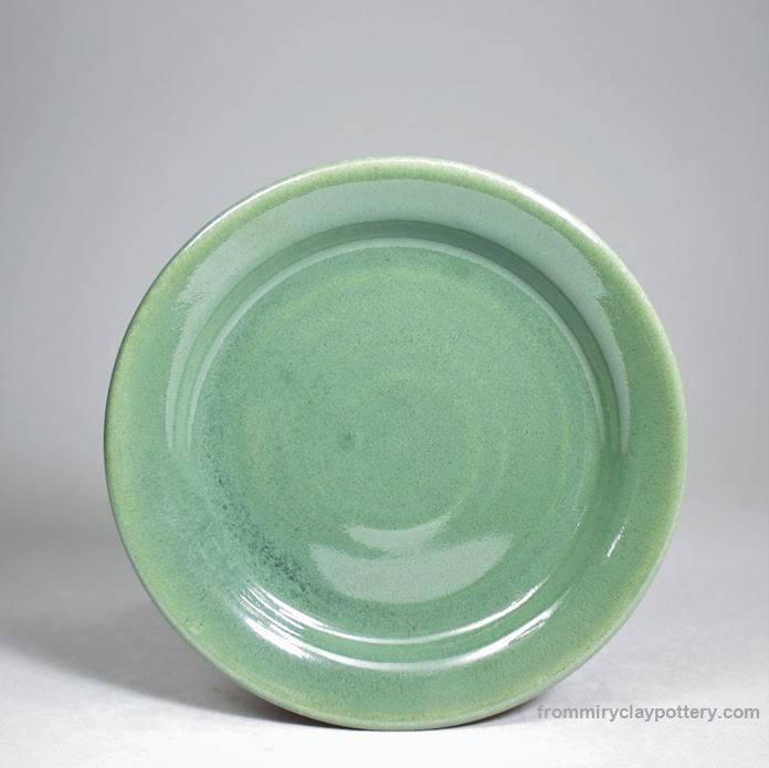Handmade Pottery Dessert Plate Stoneware Pottery Small Plate Spring Green