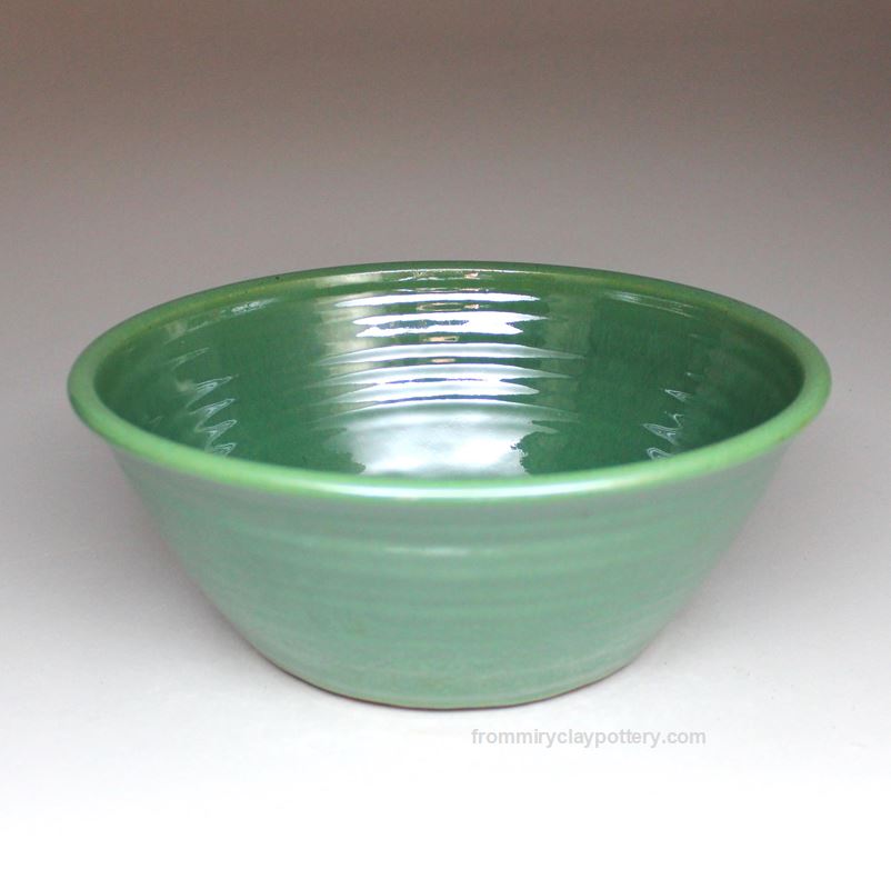 Spring Green wheel-thrown stoneware Large Serving Bowl