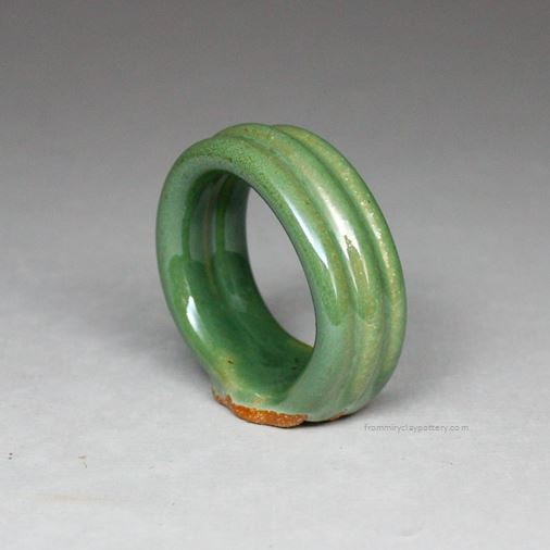Spring Green wheel-thrown stoneware Napkin Ring