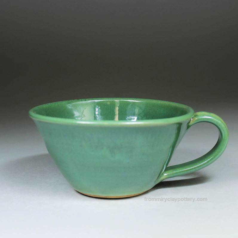 Spring Green wheel-thrown stoneware Soup Cup