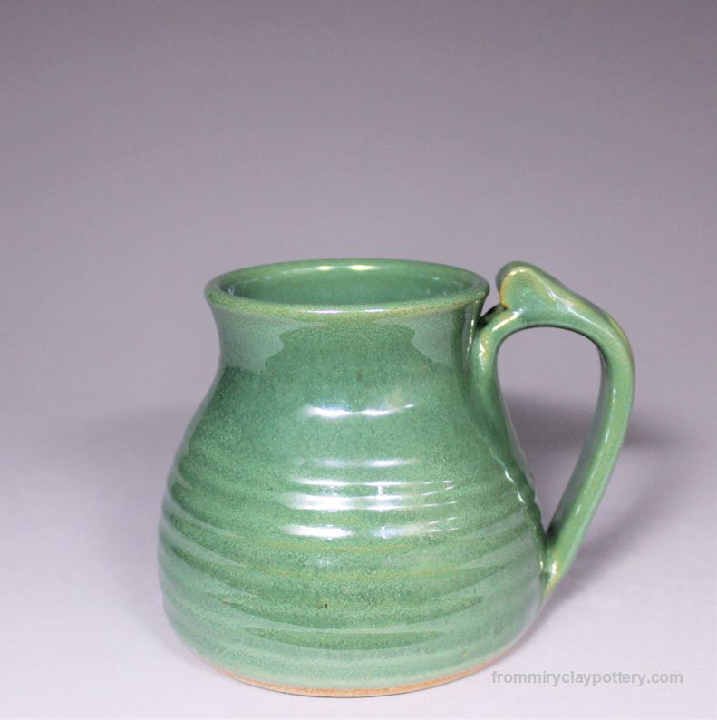 Spring Green wheel-thrown stoneware Travel Mug