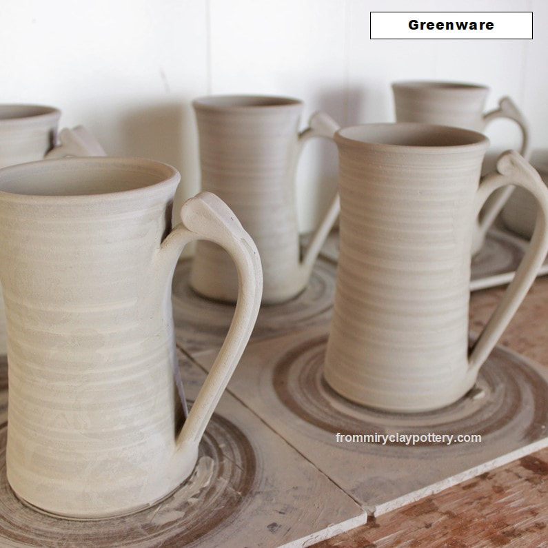 Handmade Pottery Tall Slender Mug Pottery made in Iowa