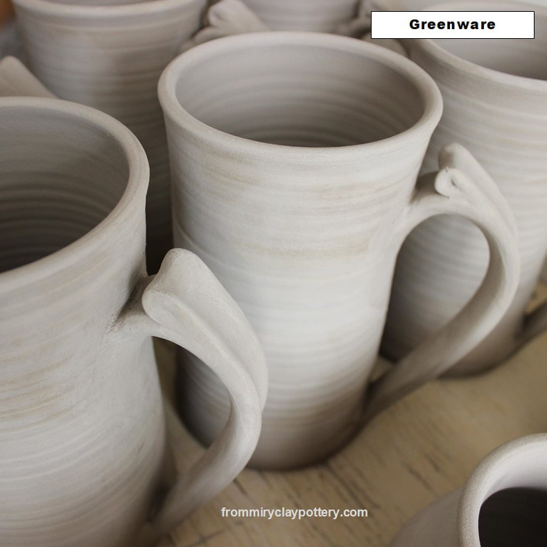 Handmade Pottery Tall Slender Mug Pottery Mug made in Iowa 