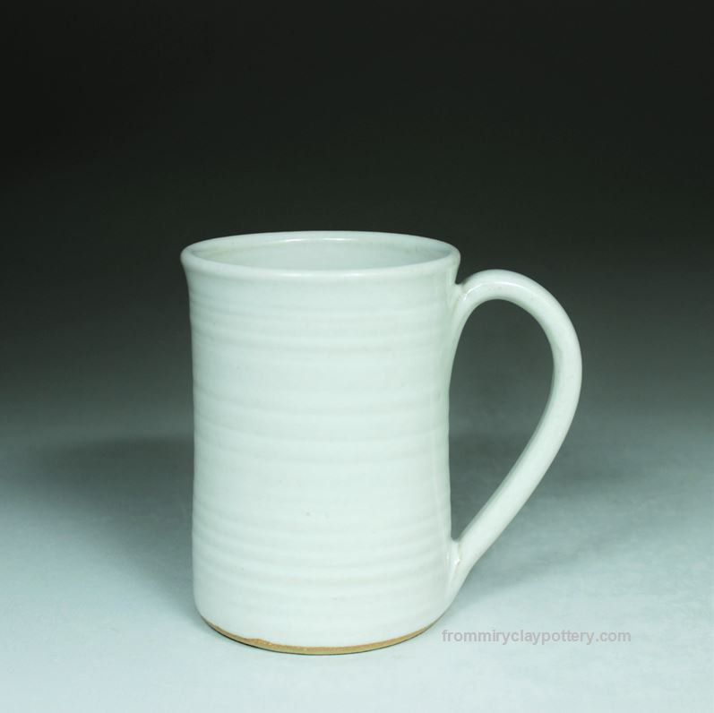 Winter White handmade stoneware pottery Coffee Mug