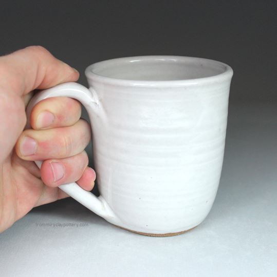 Handmade Pottery curve mug