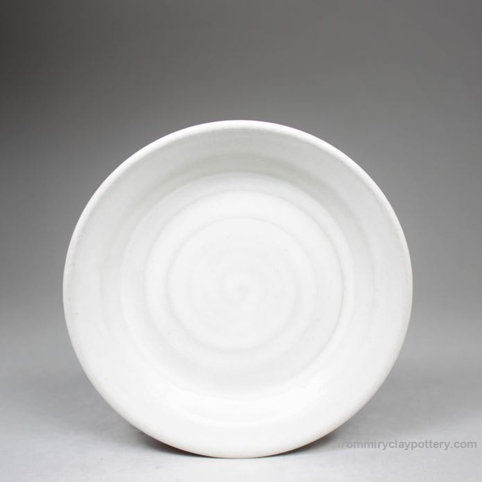 Handmade Pottery Dessert Plate Stoneware Pottery Small Plate Winter White