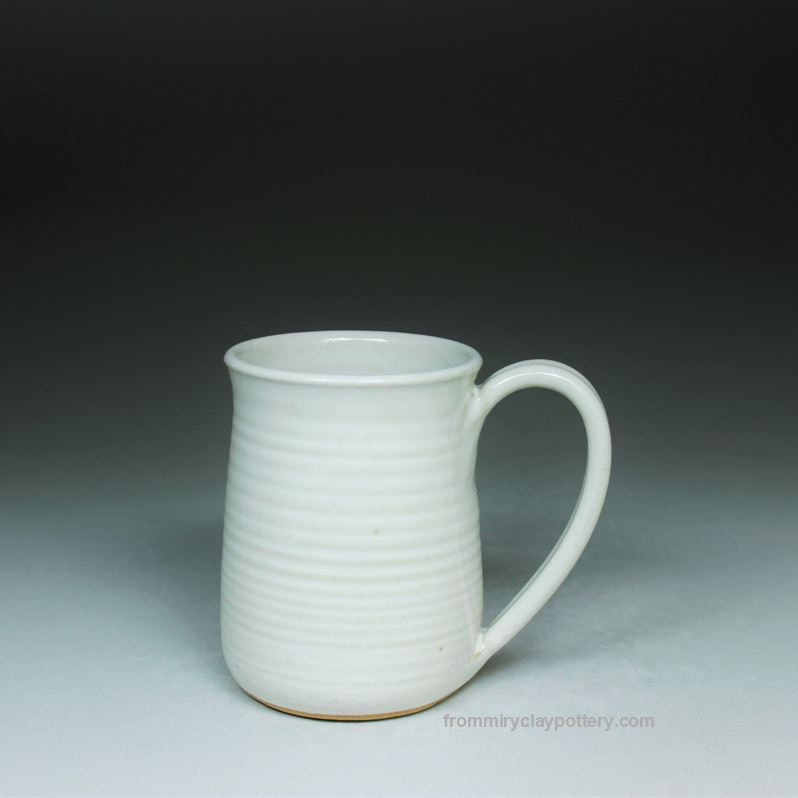 Winter White handmade stoneware pottery Mug