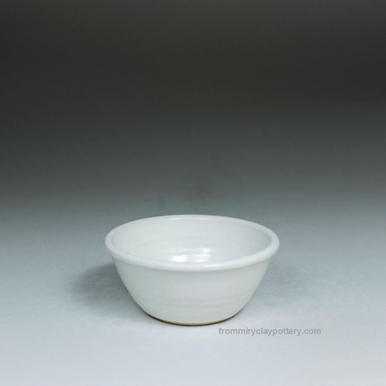 Winter White handmade stoneware pottery Prep Bowl