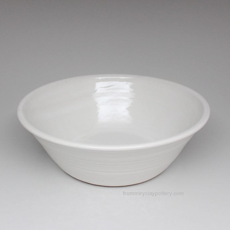 Winter White handmade stoneware pottery Extra Large Serving Bowl
